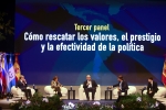 (izq. der.) Tercer panel: Juan Luis Cebrián, Laura Chinchilla, José Suárez Arias-Cachero, Luis Lacalle Pou, Agustín Antonetti