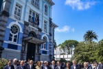 Expresidentes de Iberoamérica, el escritor Álvaro Vargas Llosa, autoridades del Archivo de Indianos y Dionisio Gutierrez