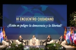 (izq. der.) Segundo panel: Lorent Saleh, Álvaro Vargas Llosa, Claudia Gurisatti, Iván Espinosa de los Monteros, Eduardo Fernández Luiña