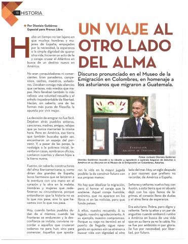 Discurso de Dionisio Gutiérrez en Colombres